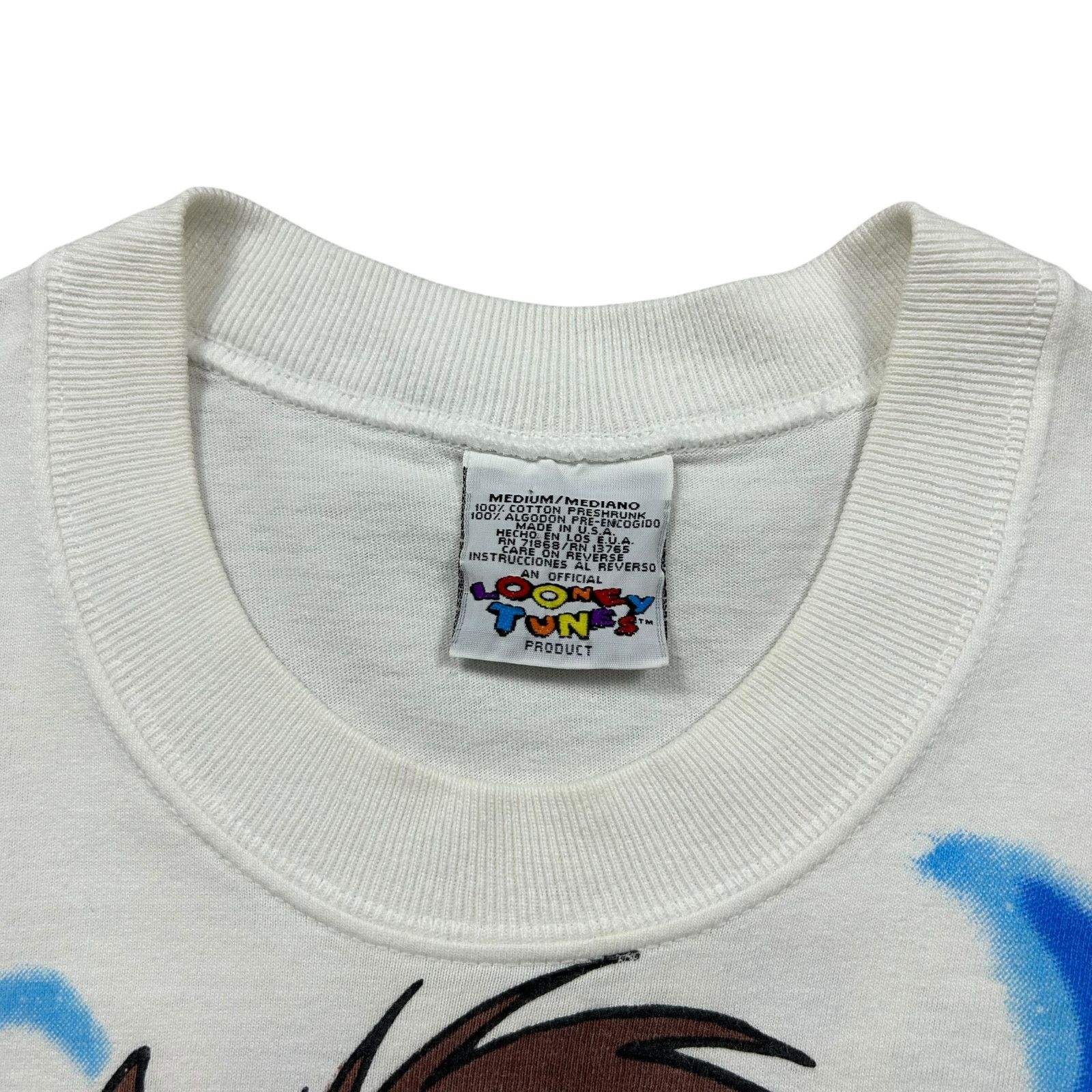 Vintage 90s TAZ WARNER BROS LOONEY TUNES FREEZE 1995 AOP T-SHIRT Size US M / EU 48-50 / 2 - 7 Thumbnail