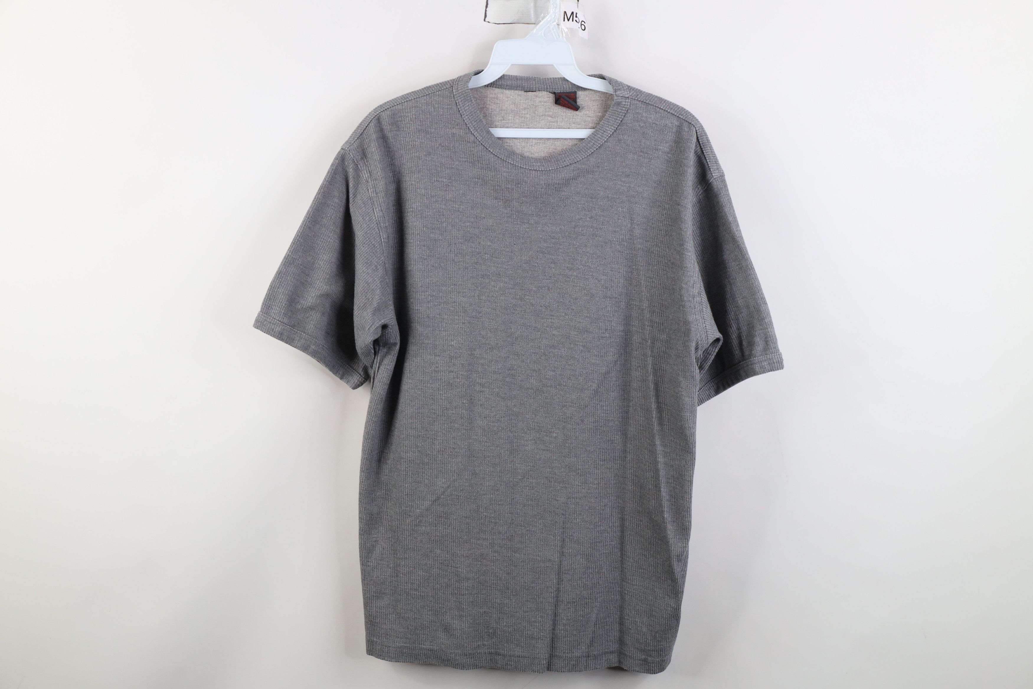 Vintage Vintage 90s Streetwear Ribbed Knit Short Sleeve T-Shirt Size US L / EU 52-54 / 3 - 1 Thumbnail