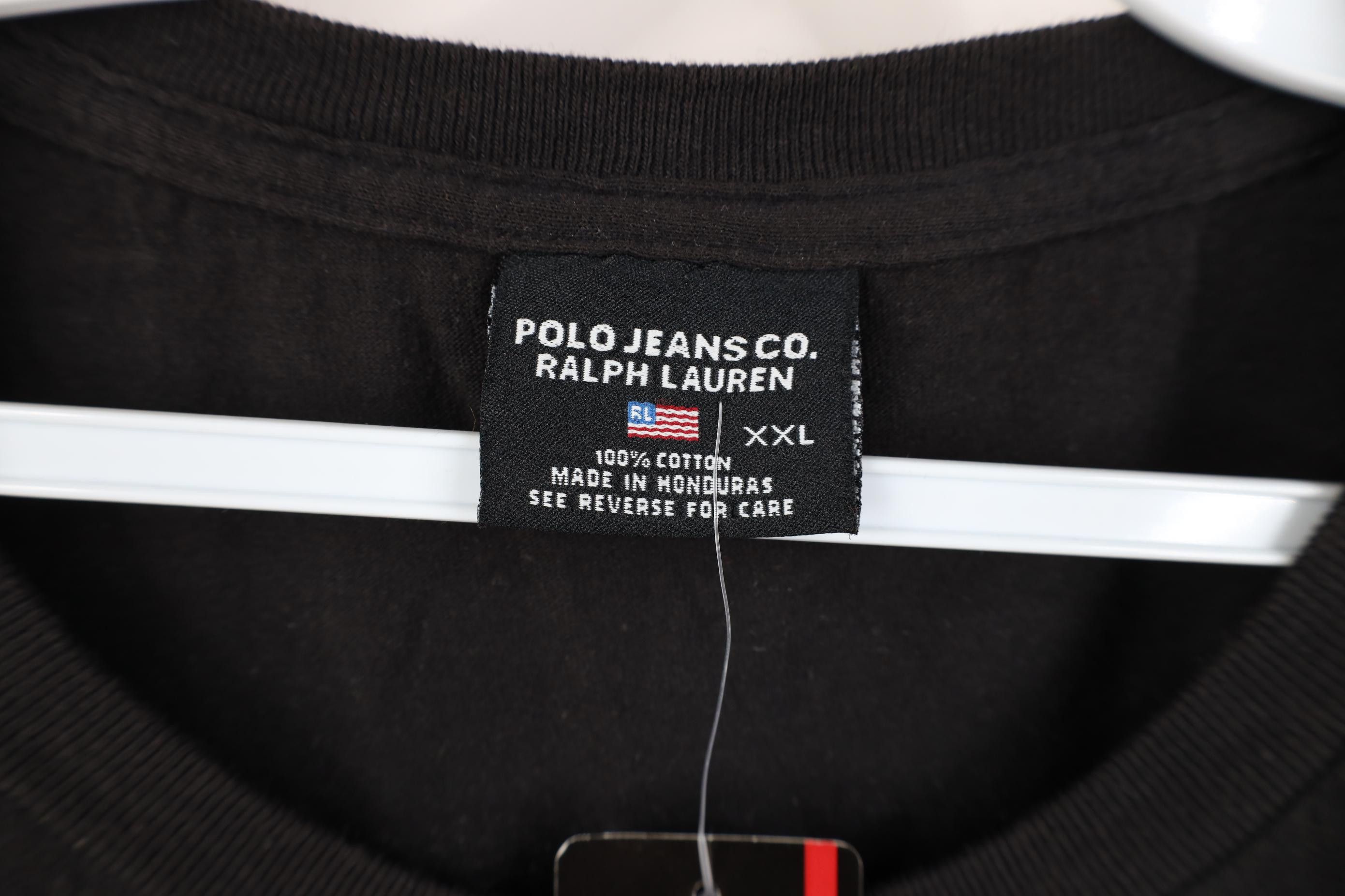 Polo Ralph Lauren Deadstock Vintage 90s Ralph Lauren Flag Stencil T-Shirt Size US XXL / EU 58 / 5 - 8 Thumbnail