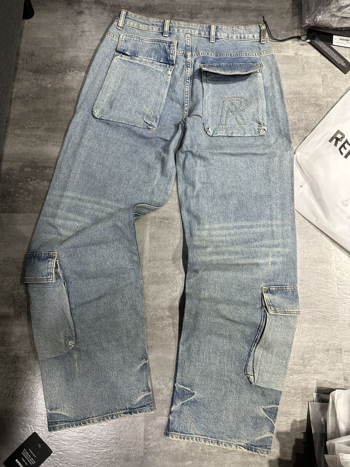 Represent Clo. Represent R3 Cargo Denim Jeans Size US 31 - 3 Thumbnail