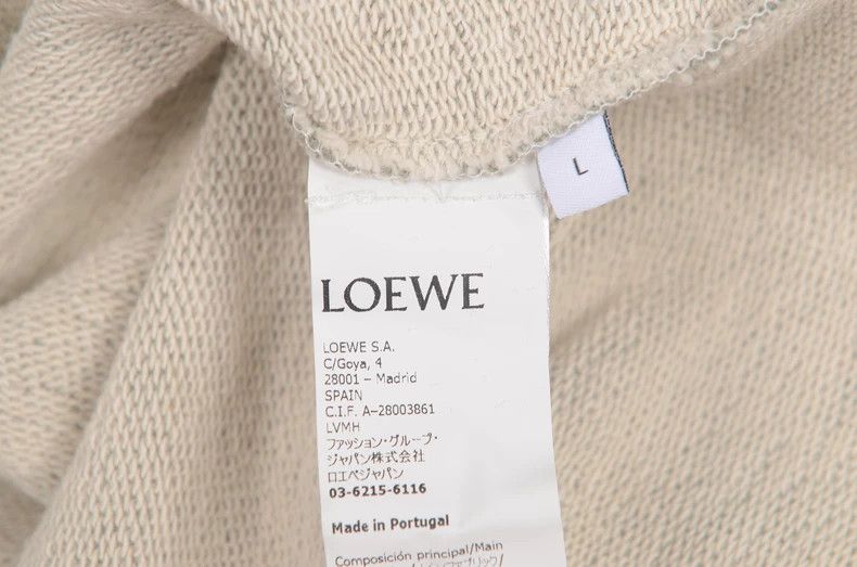 Loewe LOEWE Lettered cotton hoodie Size L / US 10 / IT 46 - 6 Thumbnail