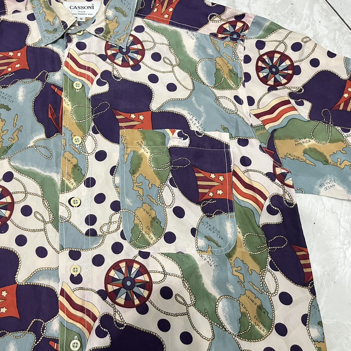 Kapital DELETE TODAY‼️Cassoni Italy Silk Shirt Nautical Vintage Size US S / EU 44-46 / 1 - 6 Thumbnail
