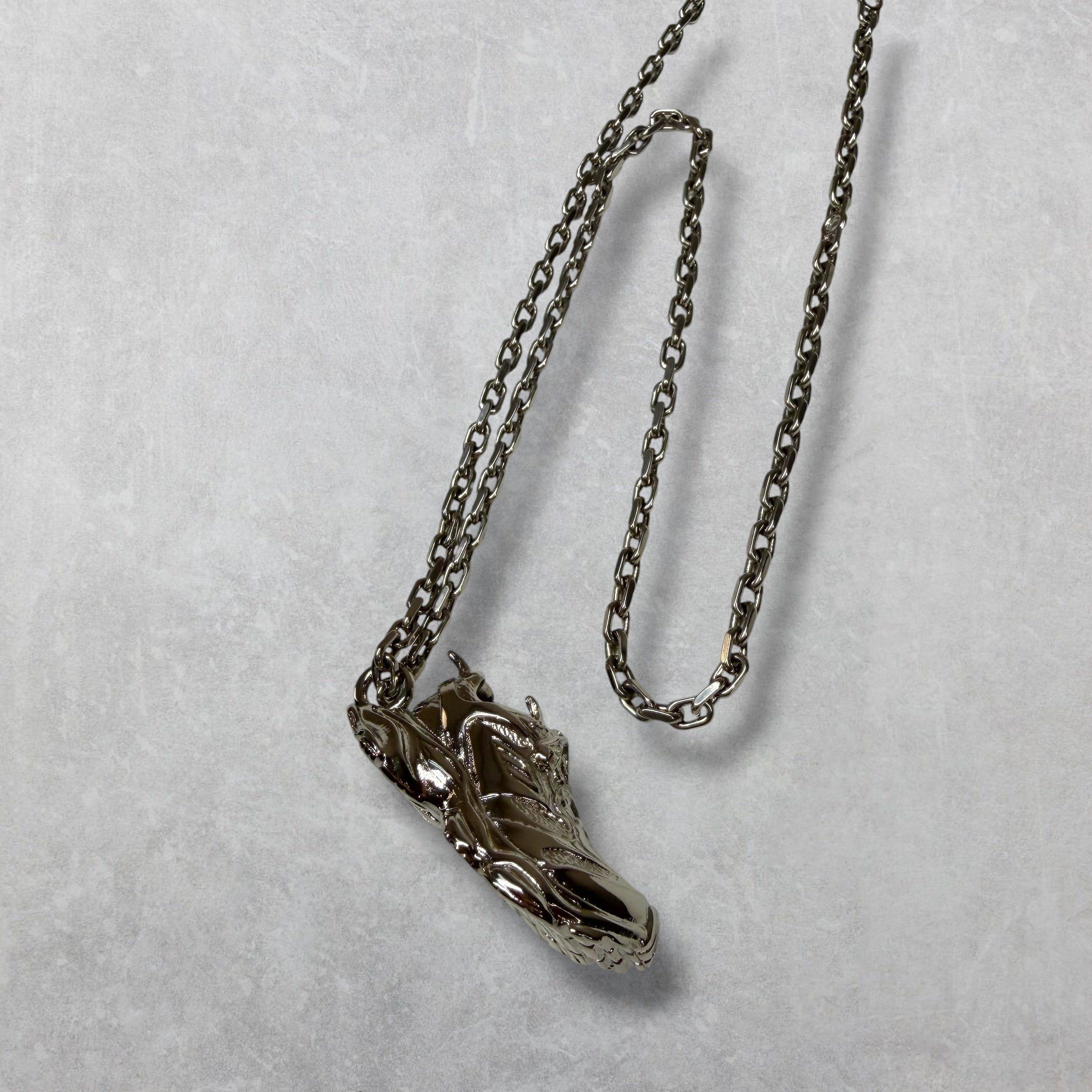 Balenciaga Balenciaga Track Brass Silver Necklace Size ONE SIZE - 2 Thumbnail