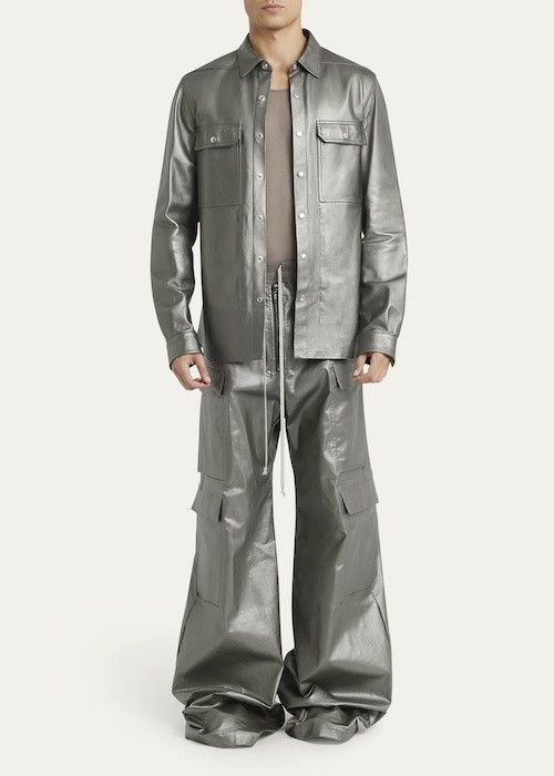Rick Owens o1s1v1n0724 Cargo Pants in Silver Size US 32 / EU 48 - 2 Thumbnail