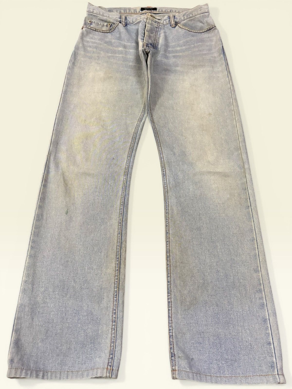Burberry Vtg Burberry Black Label Bluw Washed Distress Jeans Size US 30 / EU 46 - 1 Thumbnail