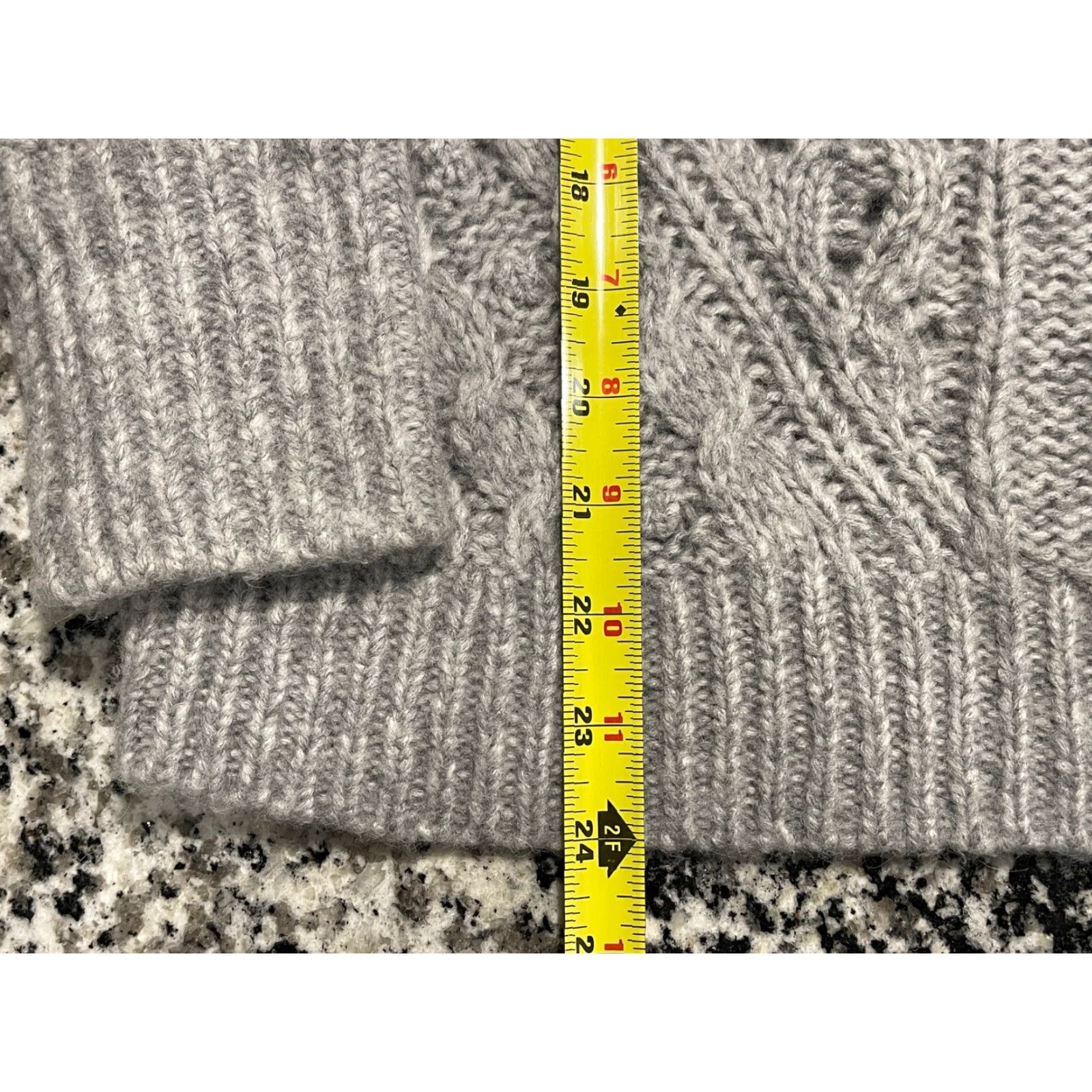 J.Crew J. Crew Womens Sweater S Gray Alpaca Wool Cable-knit Pointelle Popcorn Flowers Size S / US 4 / IT 40 - 4 Thumbnail