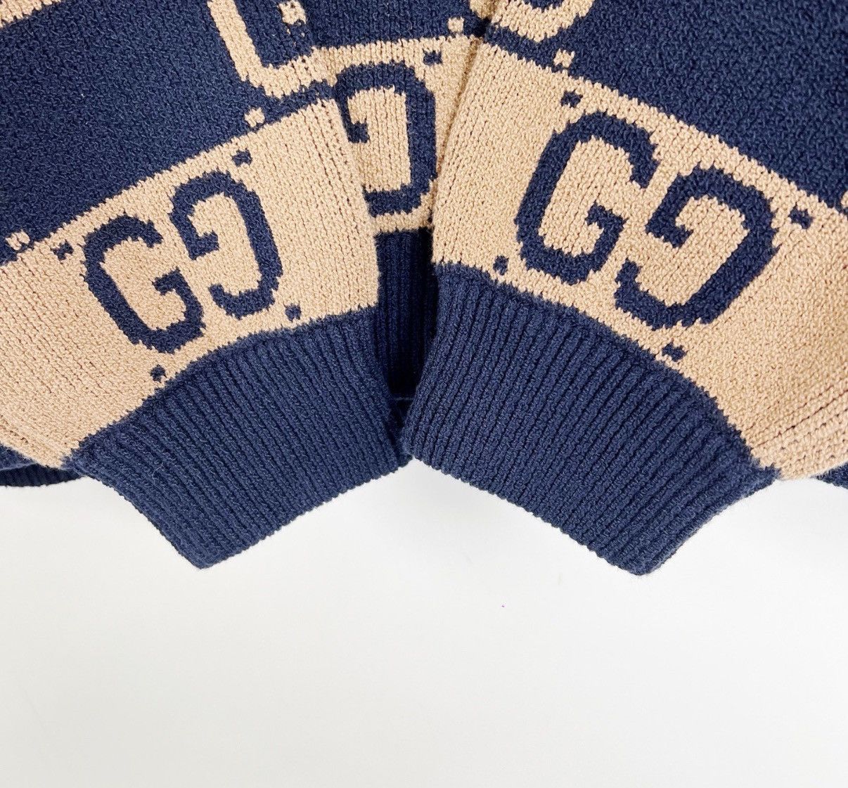 Gucci GUCCI Khaki Color-Block Jacquard Hooded Knit Sweater K12 Size S / US 4 / IT 40 - 6 Thumbnail