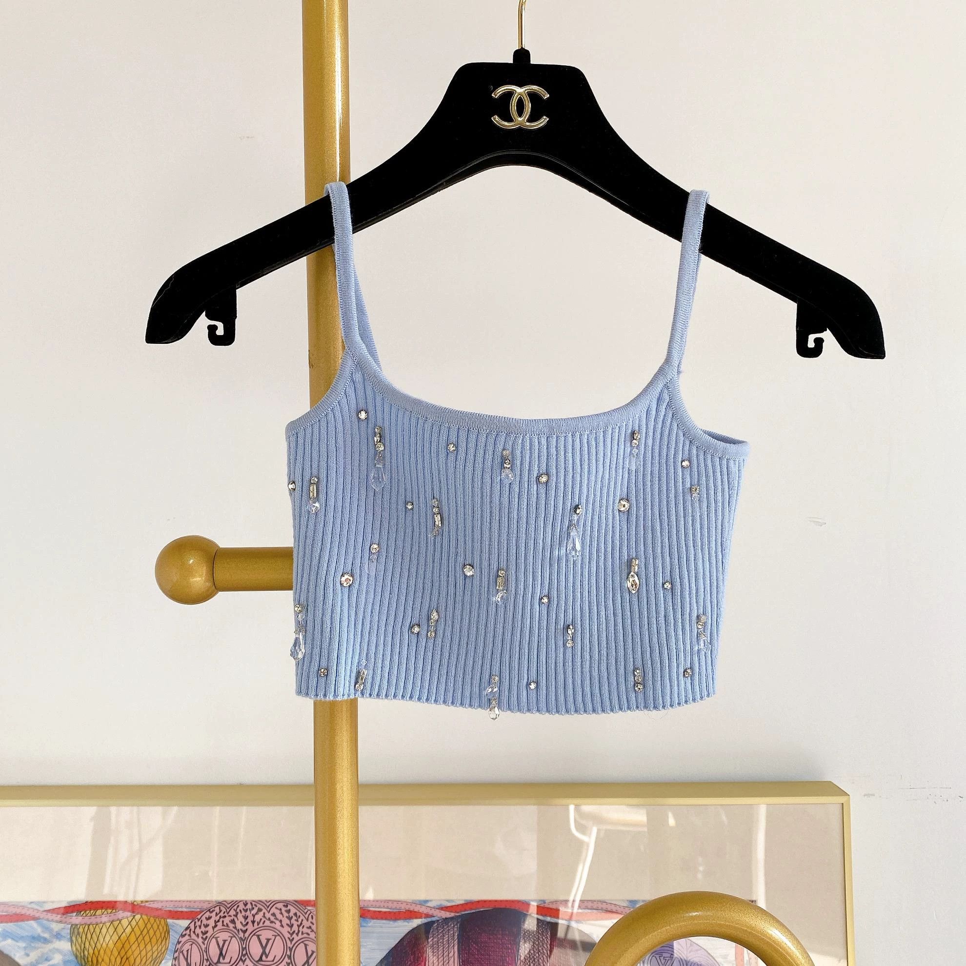 Miu Miu MIUMIU blue knit camisole 38 Size XS / US 0-2 / IT 36-38 - 1 Thumbnail