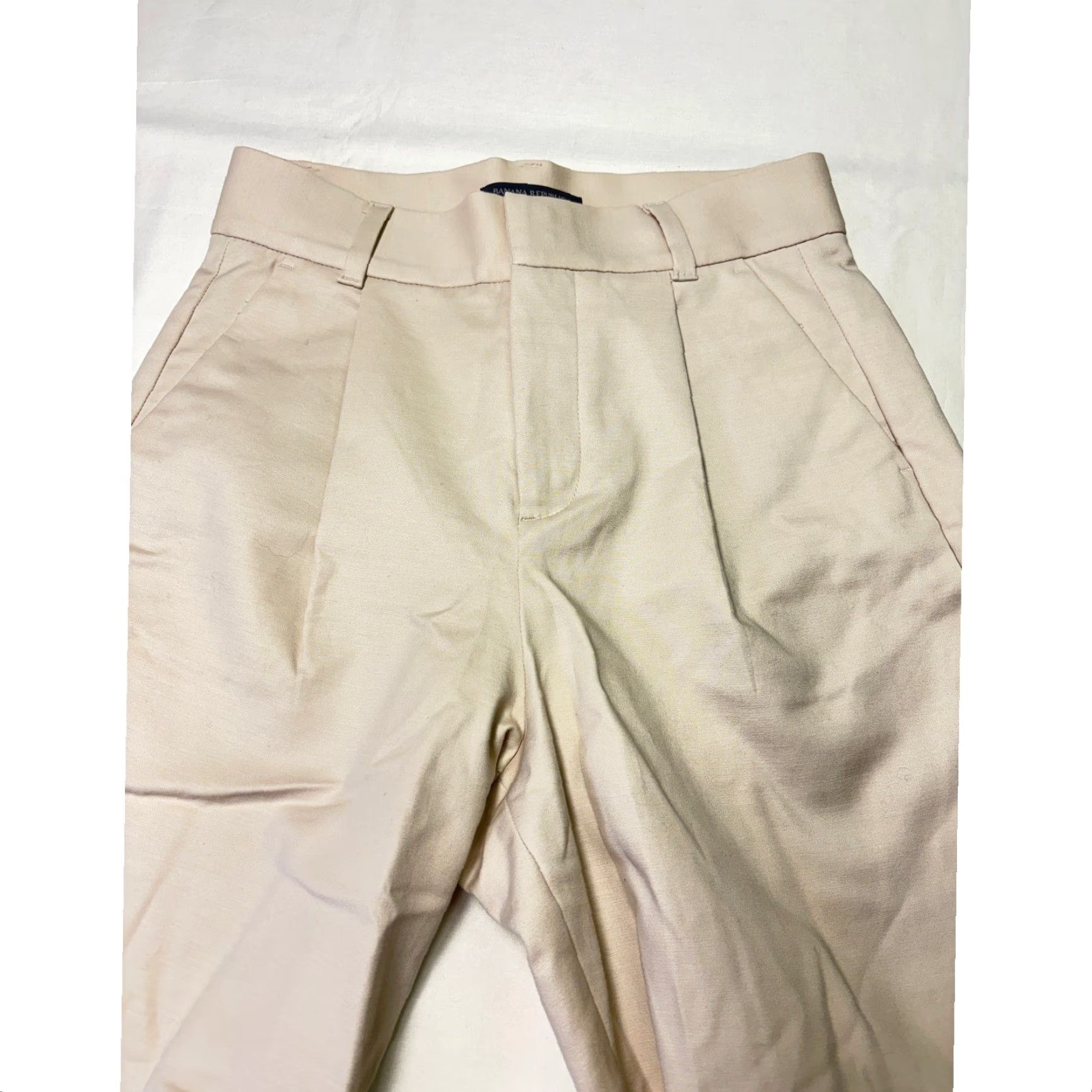 Banana Republic VINTAGE? No. Banana Republic Pants Dress Pants 00P Beige High Rise Pleated Balloon Tapered Leg Womens XS? Size 24" / US 00 / IT 34 - 2 Thumbnail