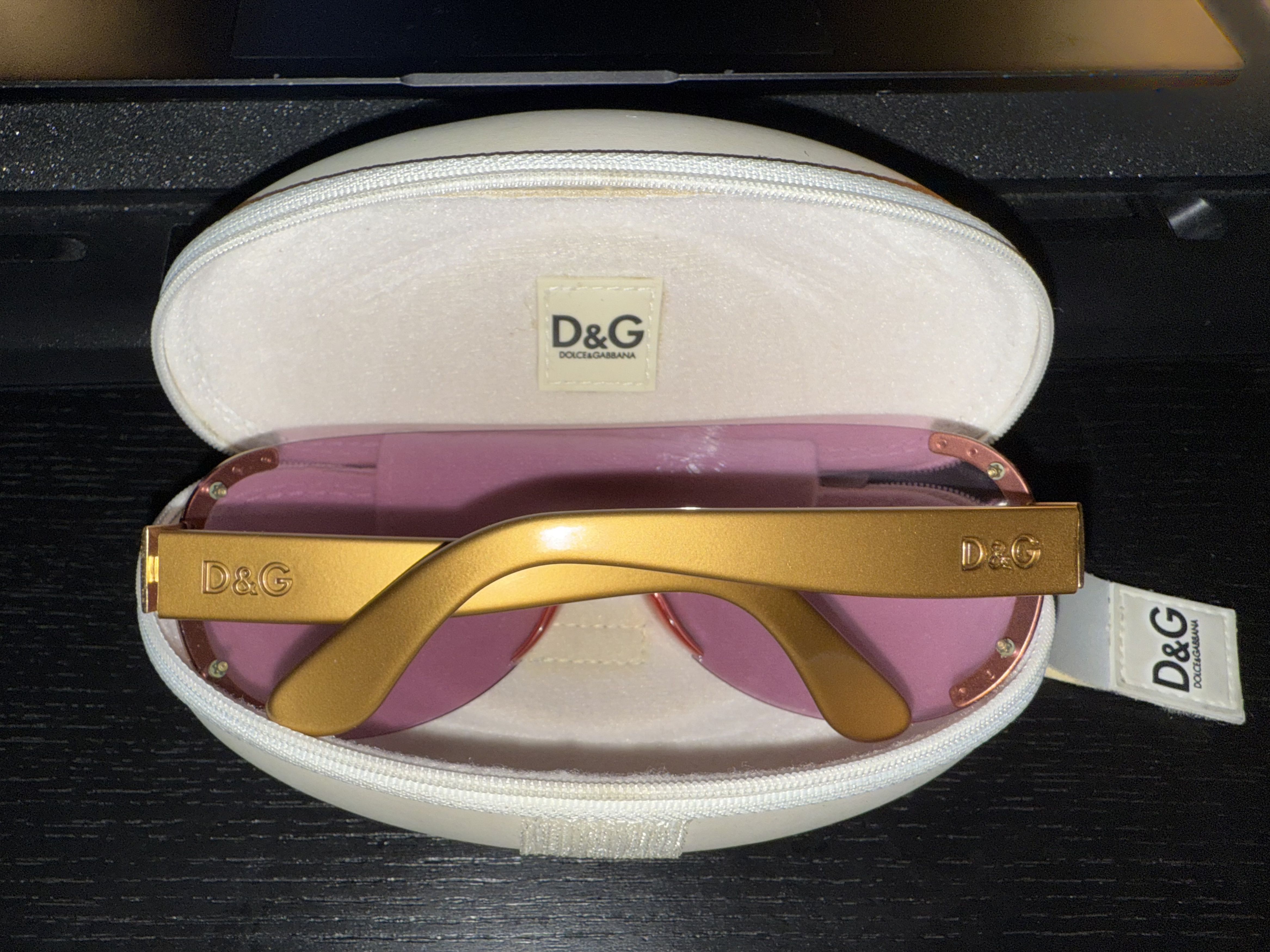 Dolce & Gabbana D&G pink and gold coke glasses w/ case Size ONE SIZE - 3 Thumbnail