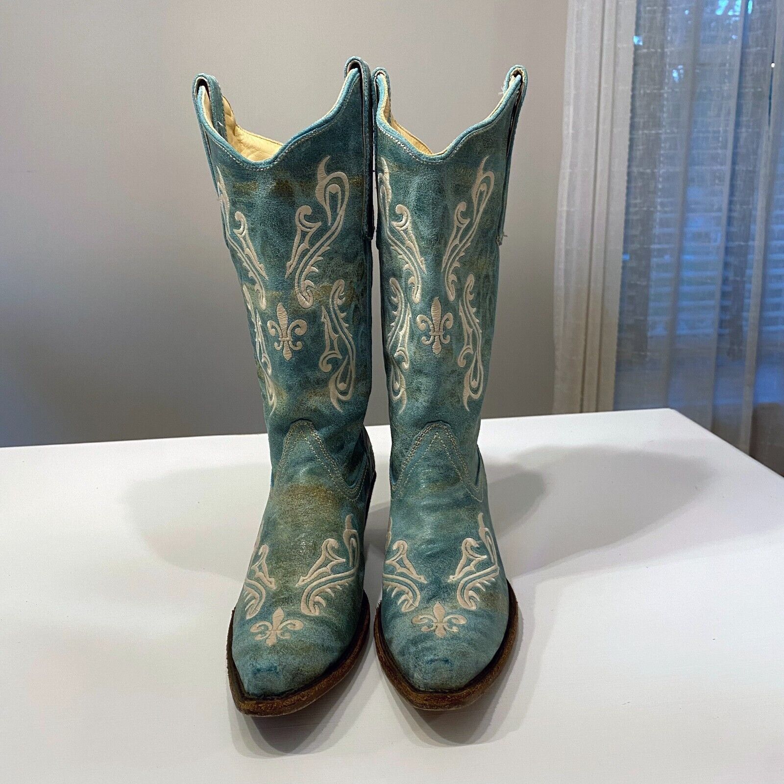 Corral Corral Turquoise Blue Cortez Cowboy Boots Style R1973 9.5 M Size US 9.5 / IT 39.5 - 4 Thumbnail