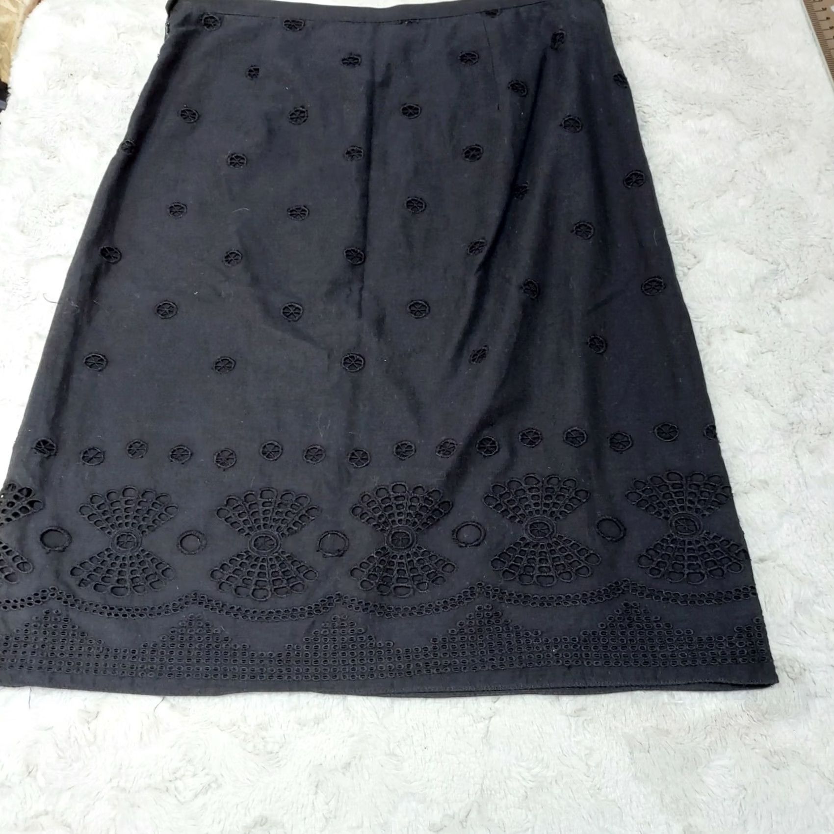 Vintage Studio M Womens Skirt 100% Cotton Embroidered A-Line Black Size 4 SM02G14 Size 27" / US 4 / IT 40 - 5 Thumbnail