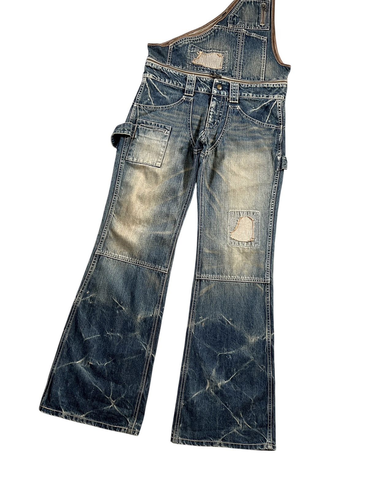 If Six Was Nine × Japanese Brand × Le Grande Bleu (L.G.B.) Vintage 90s Rise Rily 🇯🇵 2 in 1 Overalls Size US 34 / EU 50 - 4 Thumbnail