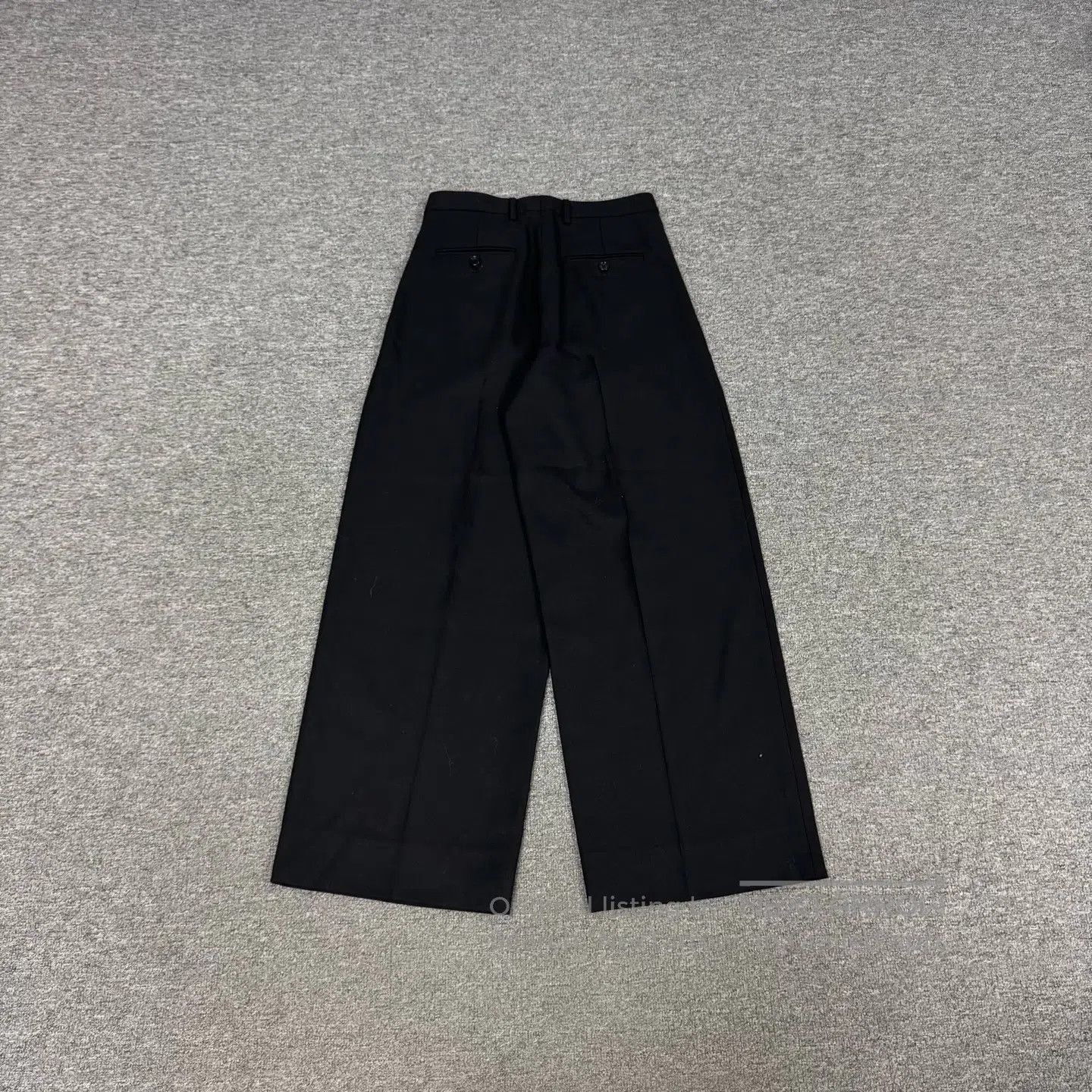Celine CELINE size 34 Black, pleated, wide-leg wool casual pants/ Size 26" / US 2 / IT 38 - 2 Thumbnail