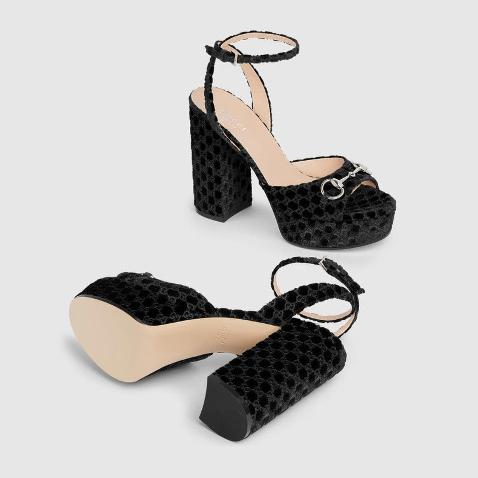 Gucci Gucci Horsebit GG Platform Sandals Size US 7.5 / IT 37.5 - 3 Thumbnail