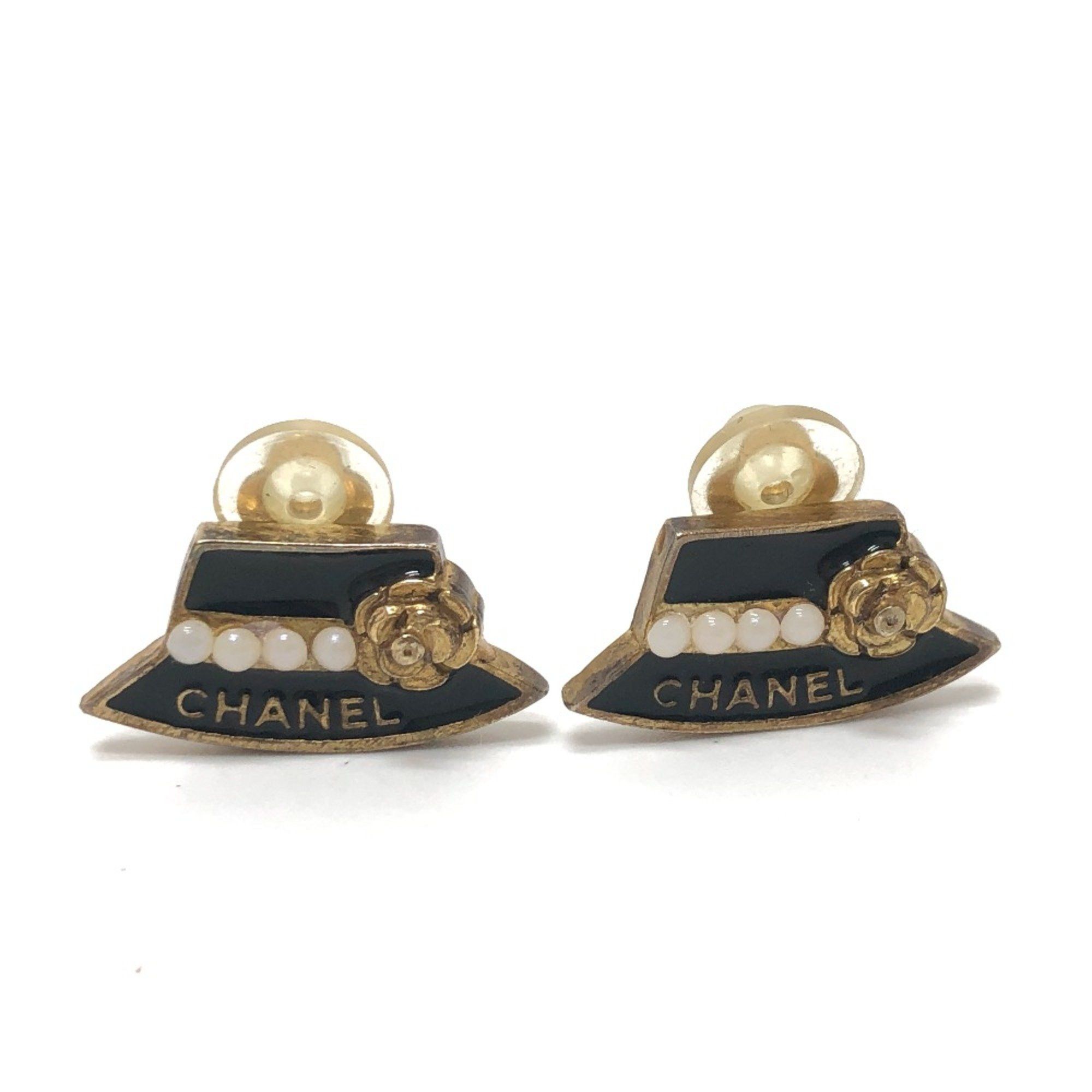 Chanel Chanel 02A Earrings Black GoldHardware Size ONE SIZE - 1 Thumbnail