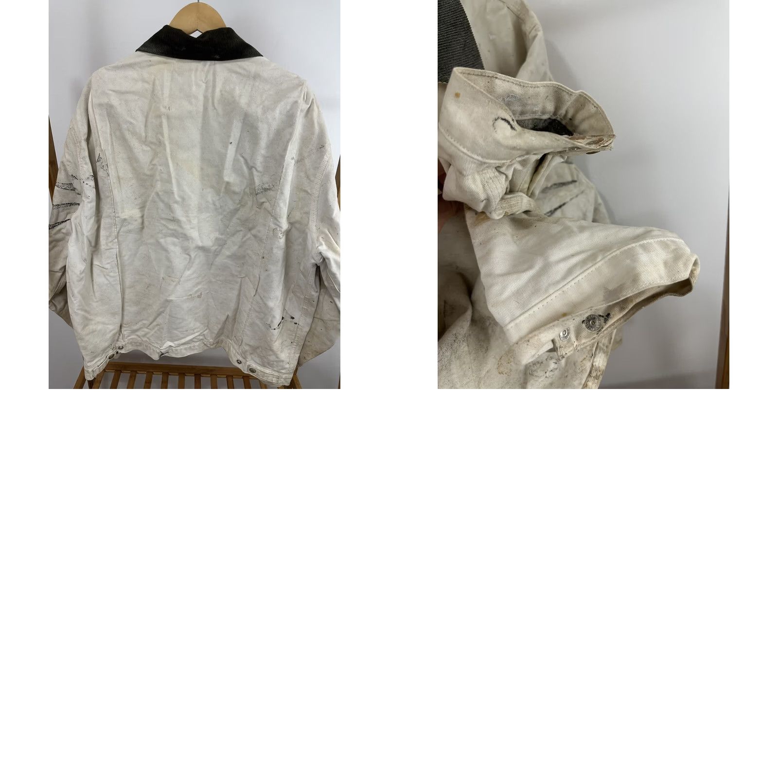 Dickies VTG Dickies Lined Detroit WIP Work Paint Spatter White Canvas Jacket XL Men's Vintage Dickies Jacket XL White Detroit Paint Spatter Size US XL / EU 56 / 4 - 8 Thumbnail