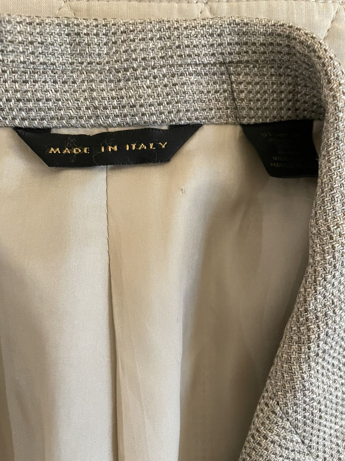 Donna Karan × Vintage Textured Linen & Wool Tweed Jacket Size 40R - 2 Thumbnail
