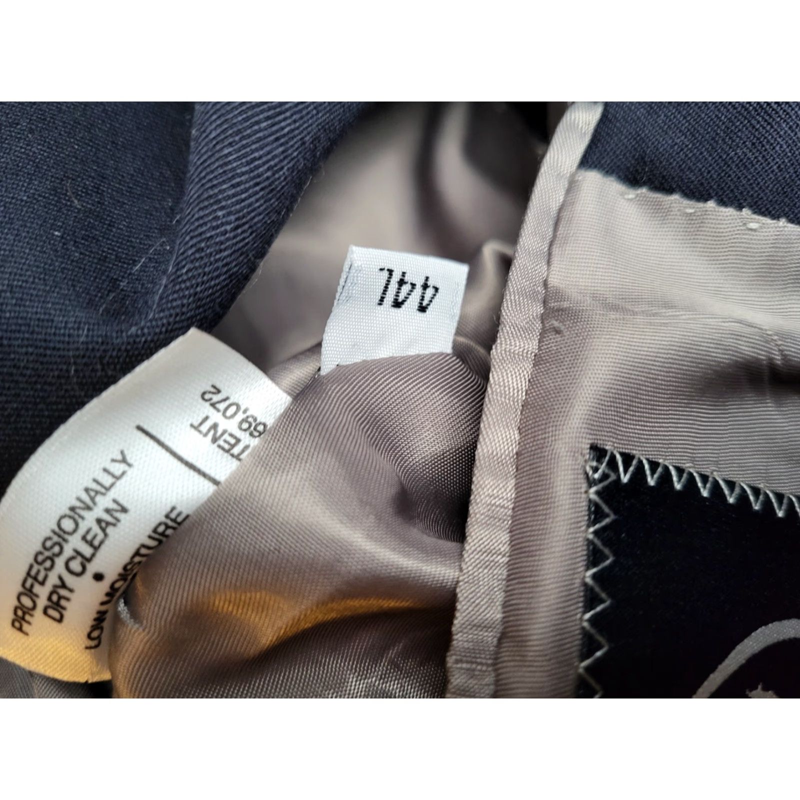 Hart Schaffner Marx Hart Schaffner Marx Sport Coat Navy Wool 44L Big & Tall Notch Lapel Two-Button Single-Breasted Long Jacket/Coat Mens Blazer Jacket Size 44R - 7 Thumbnail