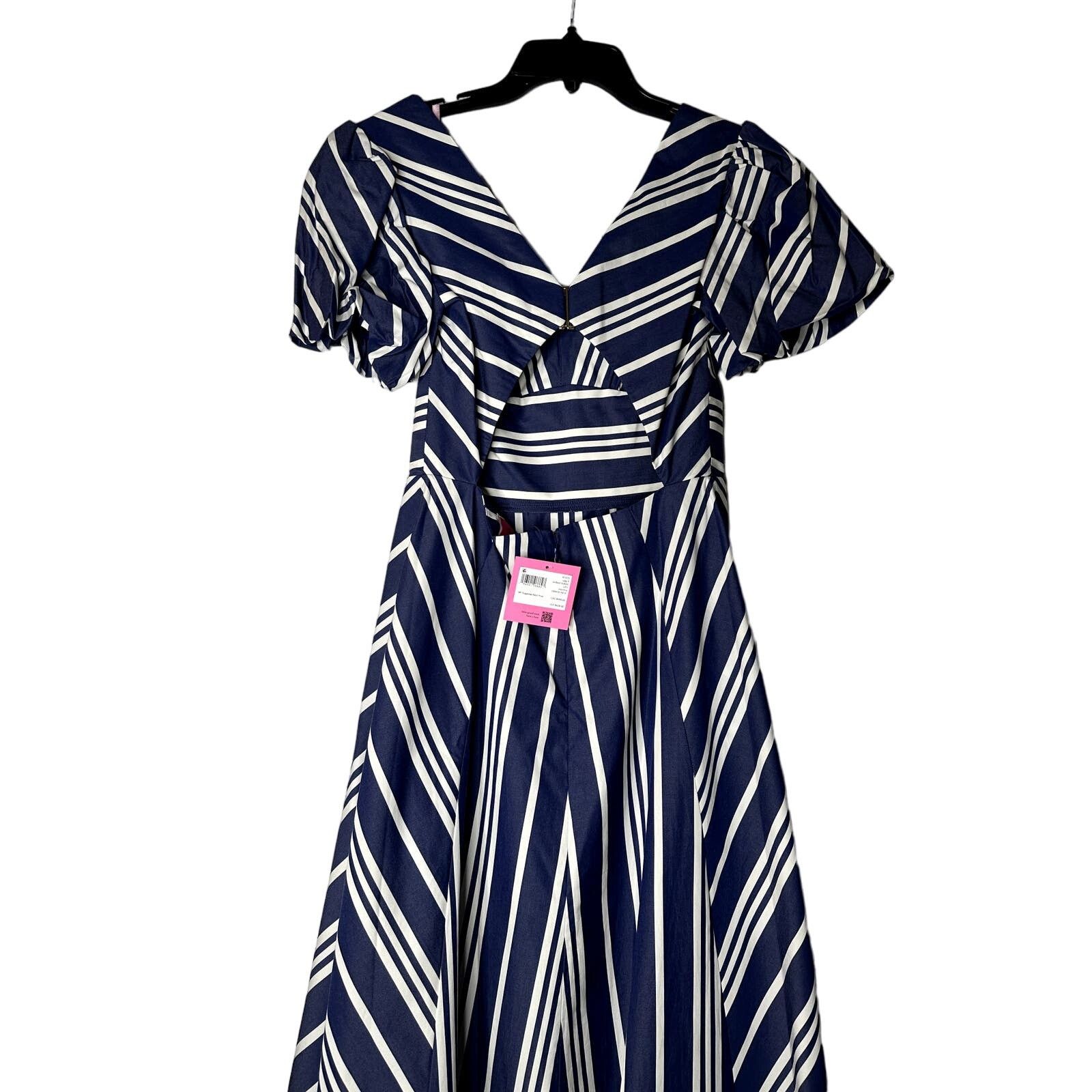 Kate Spade Kate Spade Café Stripe Midi Dress size 8 Size M / US 6-8 / IT 42-44 - 6 Thumbnail