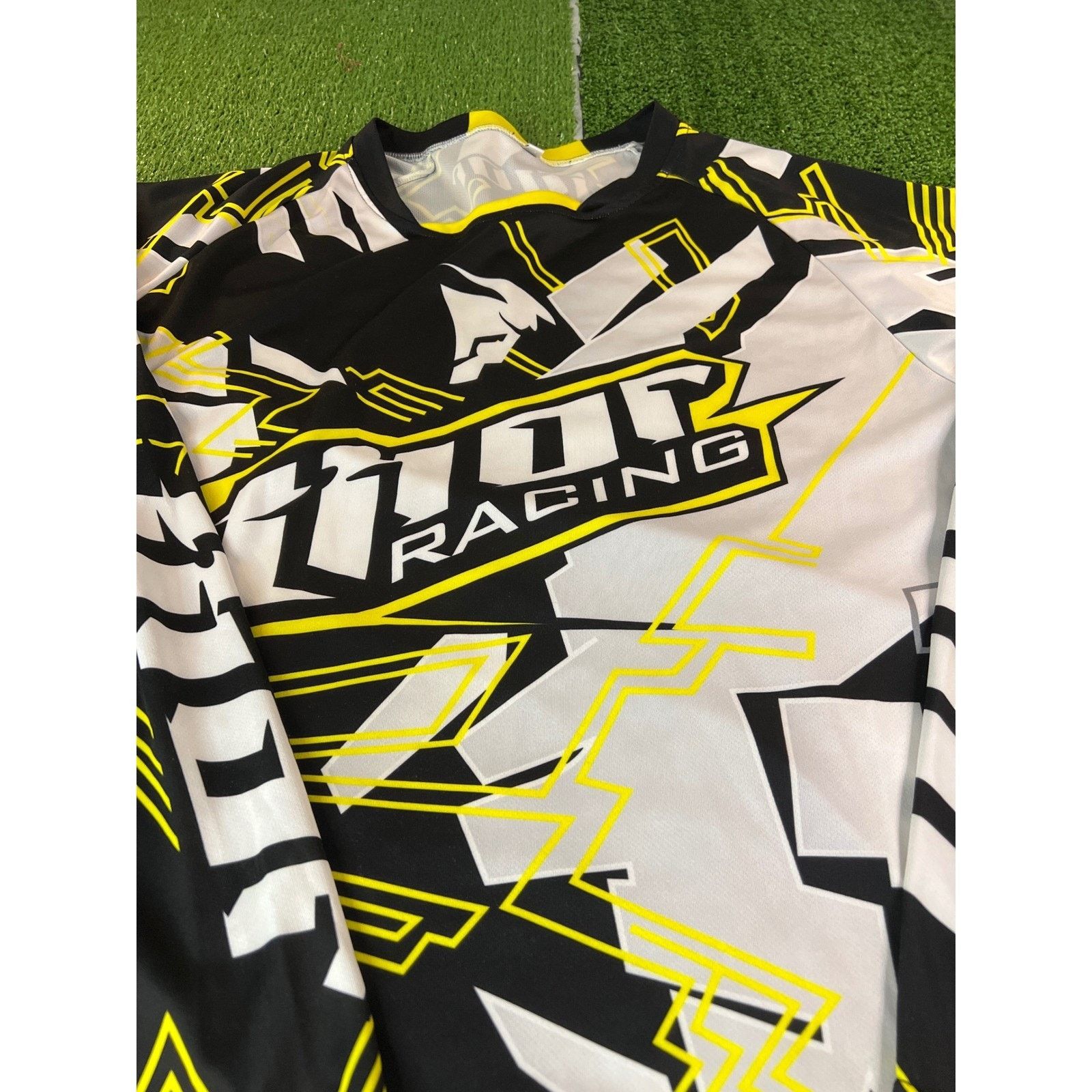 Fox Racing Thor Racing Long Sleeve Motocross Jersey Mens Black Fox XL Size US XL / EU 56 / 4 - 2 Thumbnail