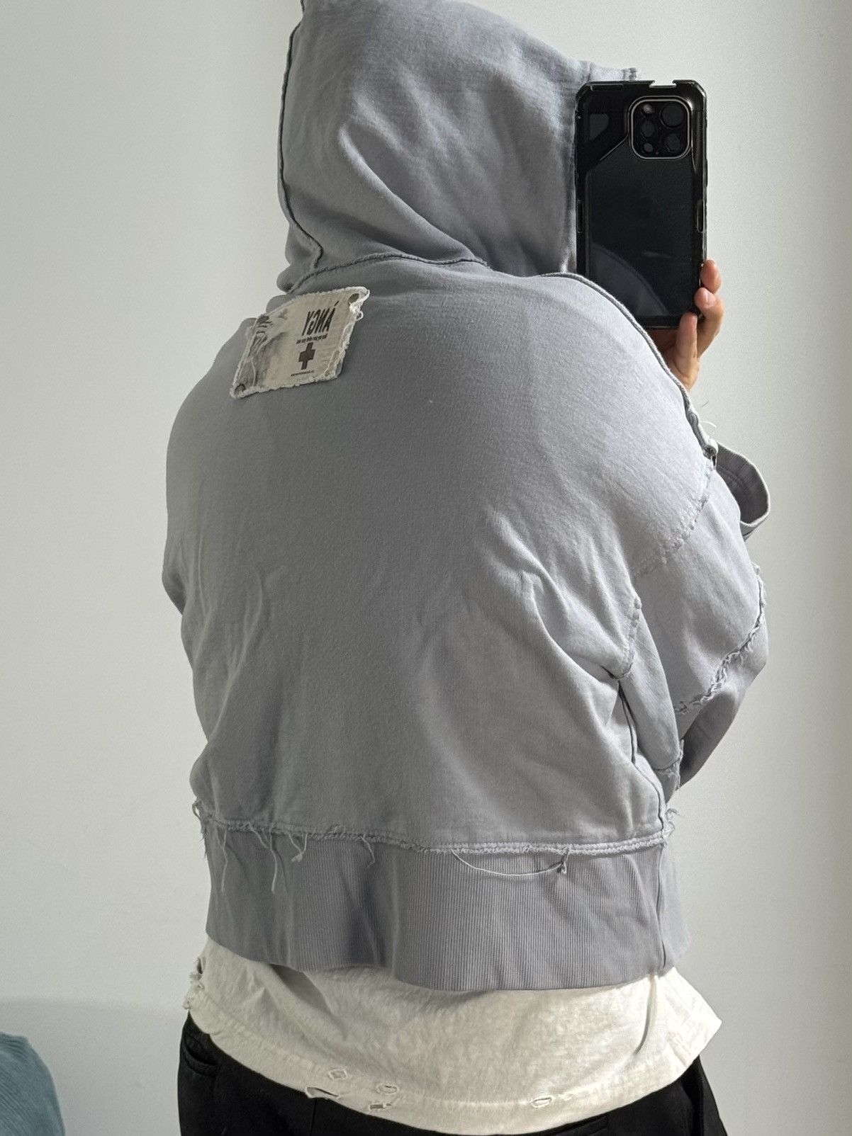 SHINE LUXURY RARE “MARTYR LOREM” Cropped Bondage Hoodie - Light Lavander Size US L / EU 52-54 / 3 - 4 Thumbnail