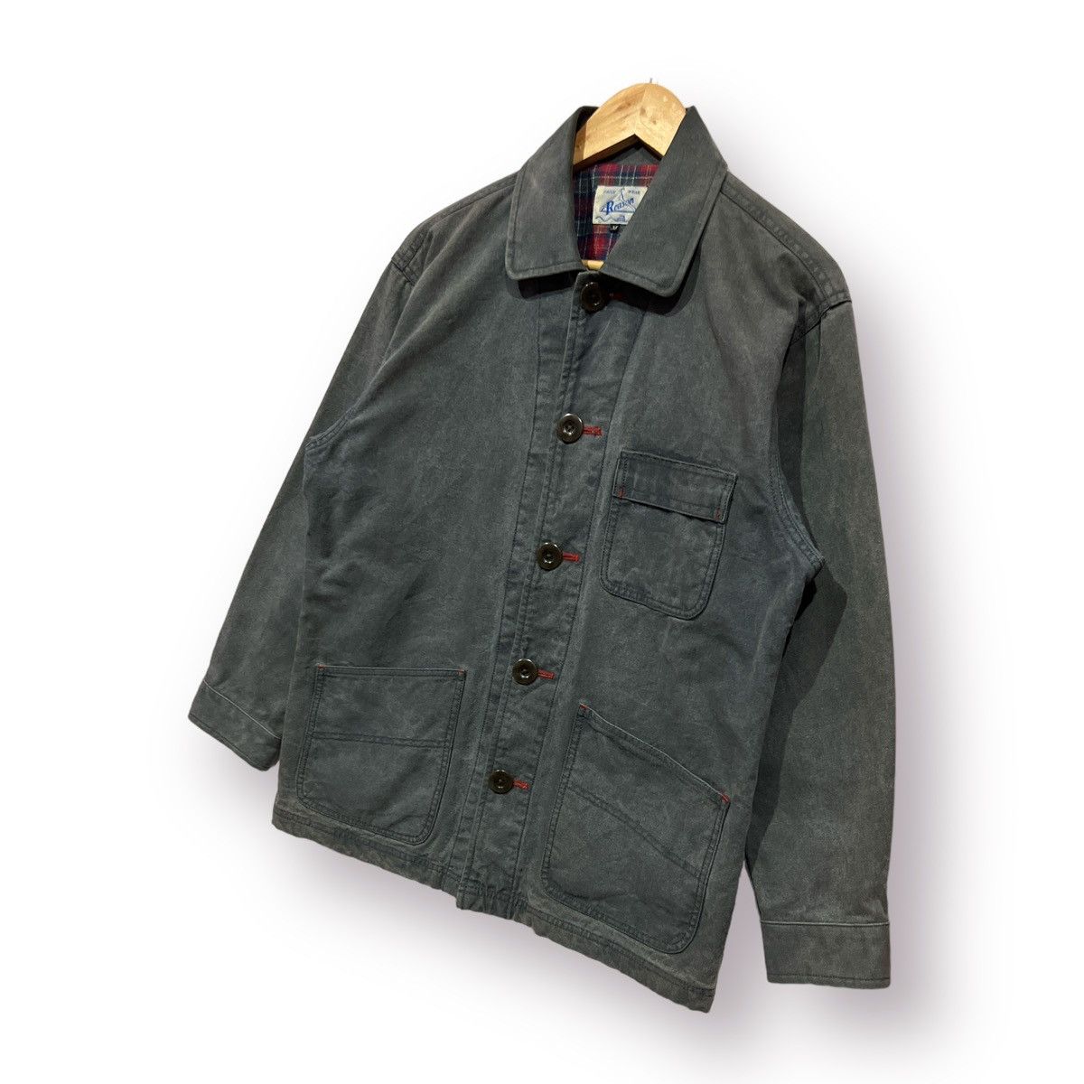 Japanese Brand 🔥 Reason Distressed Amekeji Fashion Duck Canvas Chore Jac Size US S / EU 44-46 / 1 - 2 Thumbnail