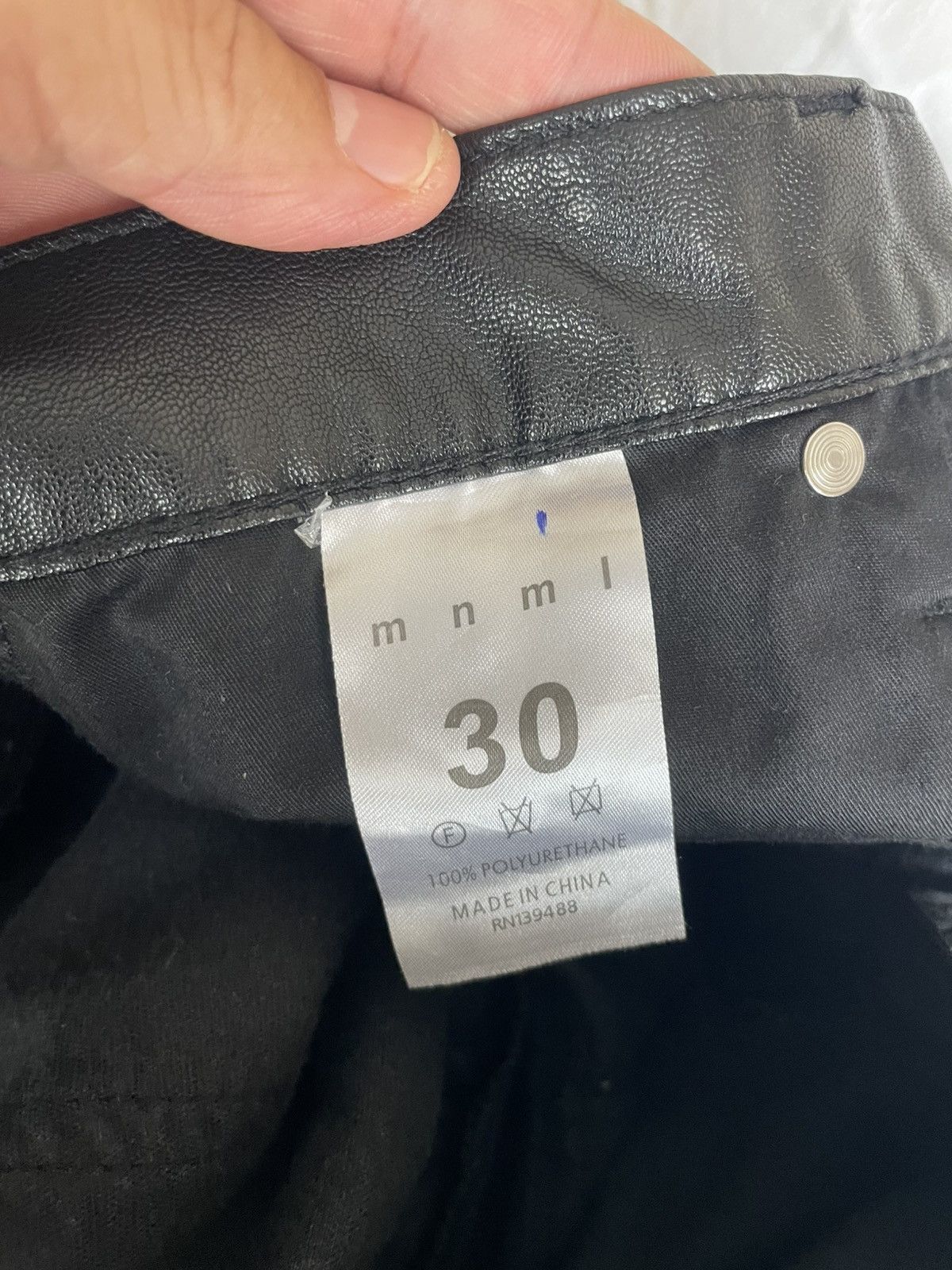 MNML Faux Leather jeans Size US 30 / EU 46 - 7 Thumbnail