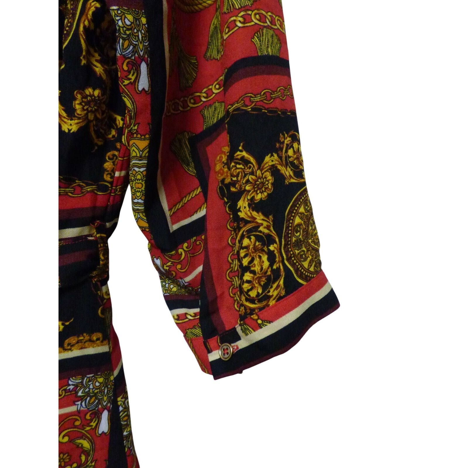 Other BeBop Trendy Plus Size Chain-Print Shirtdress, Scarlet/Blac Size ONE SIZE - 11 Thumbnail