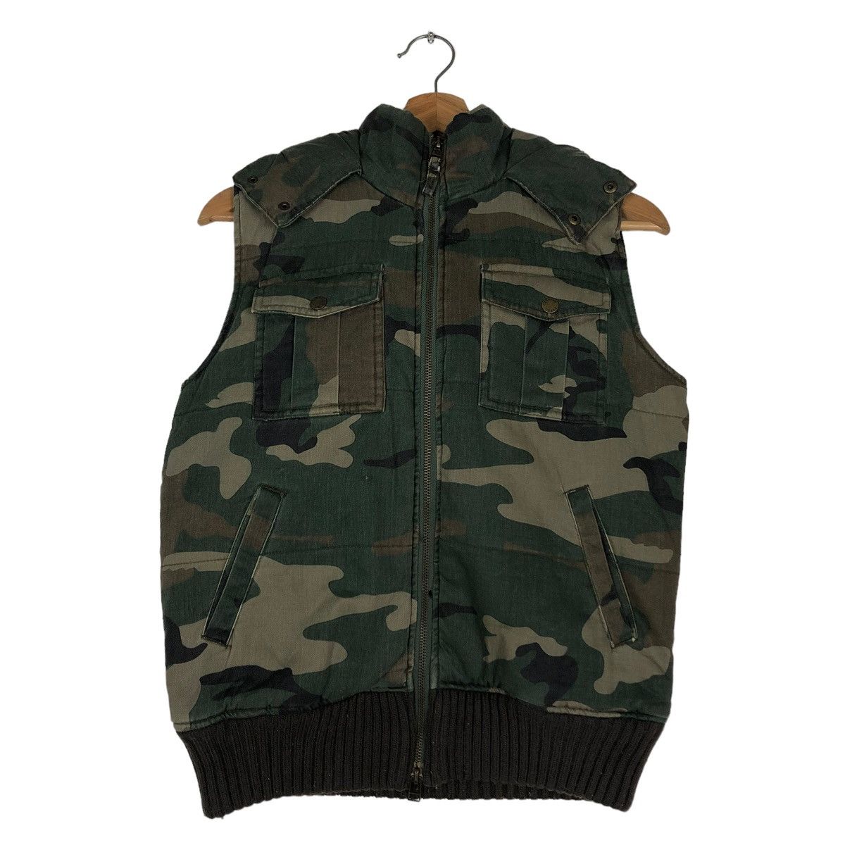 Japanese Brand 🔥BIKER PARACHUTE BONDAGE DESIGN TANK TOP MILITARY CAMO Size US L / EU 52-54 / 3 - 1 Thumbnail