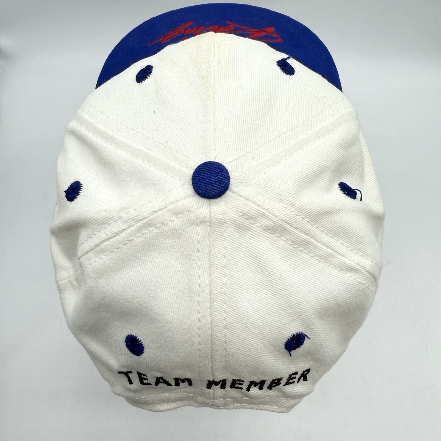 Vintage VINTAGE Nascar Hat Cap Snap Back White Ford #88 Racing Team Quality Care Navy? Size ONE SIZE - 3 Thumbnail
