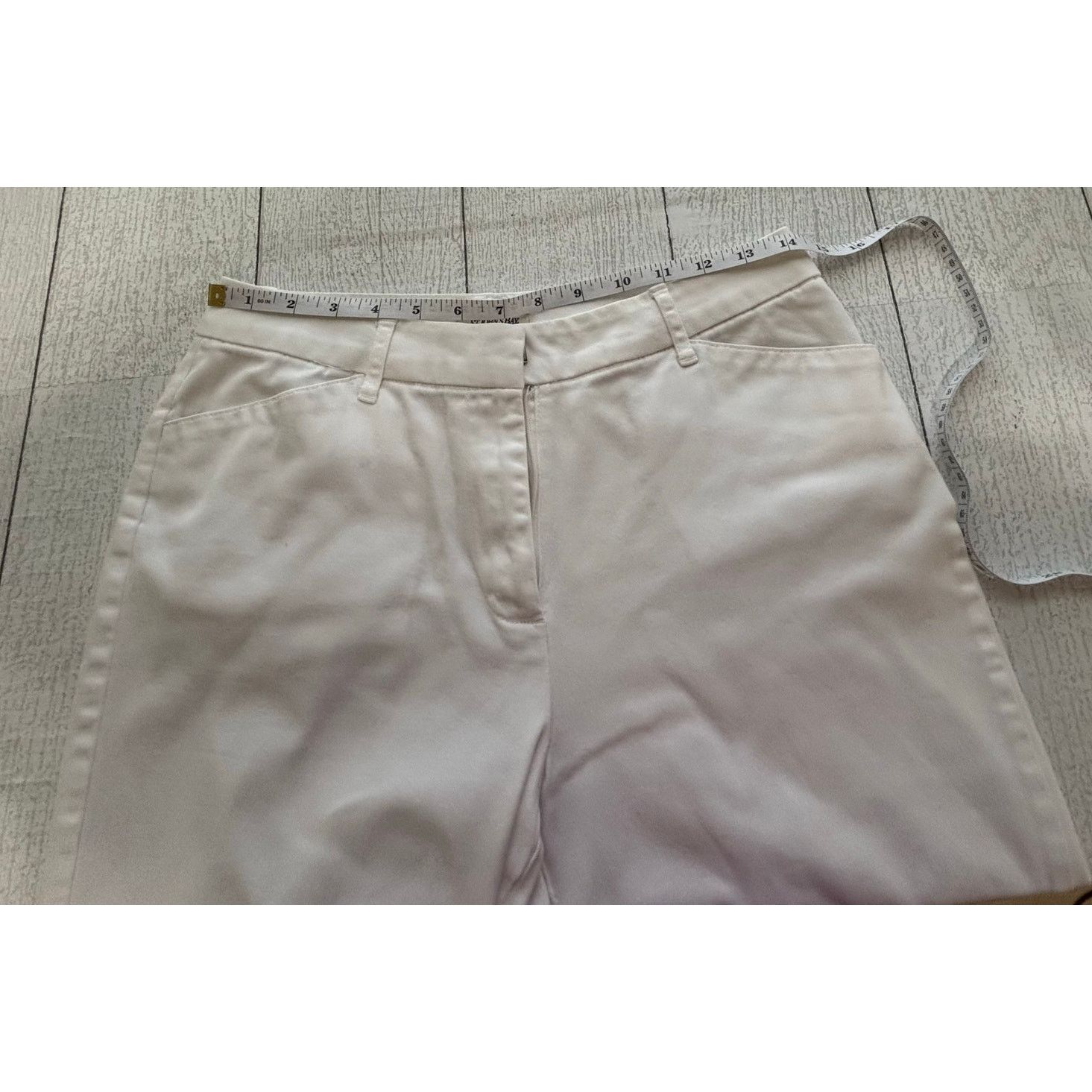 Other St Johns Bay White Capri Pants Stretch Size 6 Cotton Size 28" / US 6 / IT 42 - 5 Thumbnail