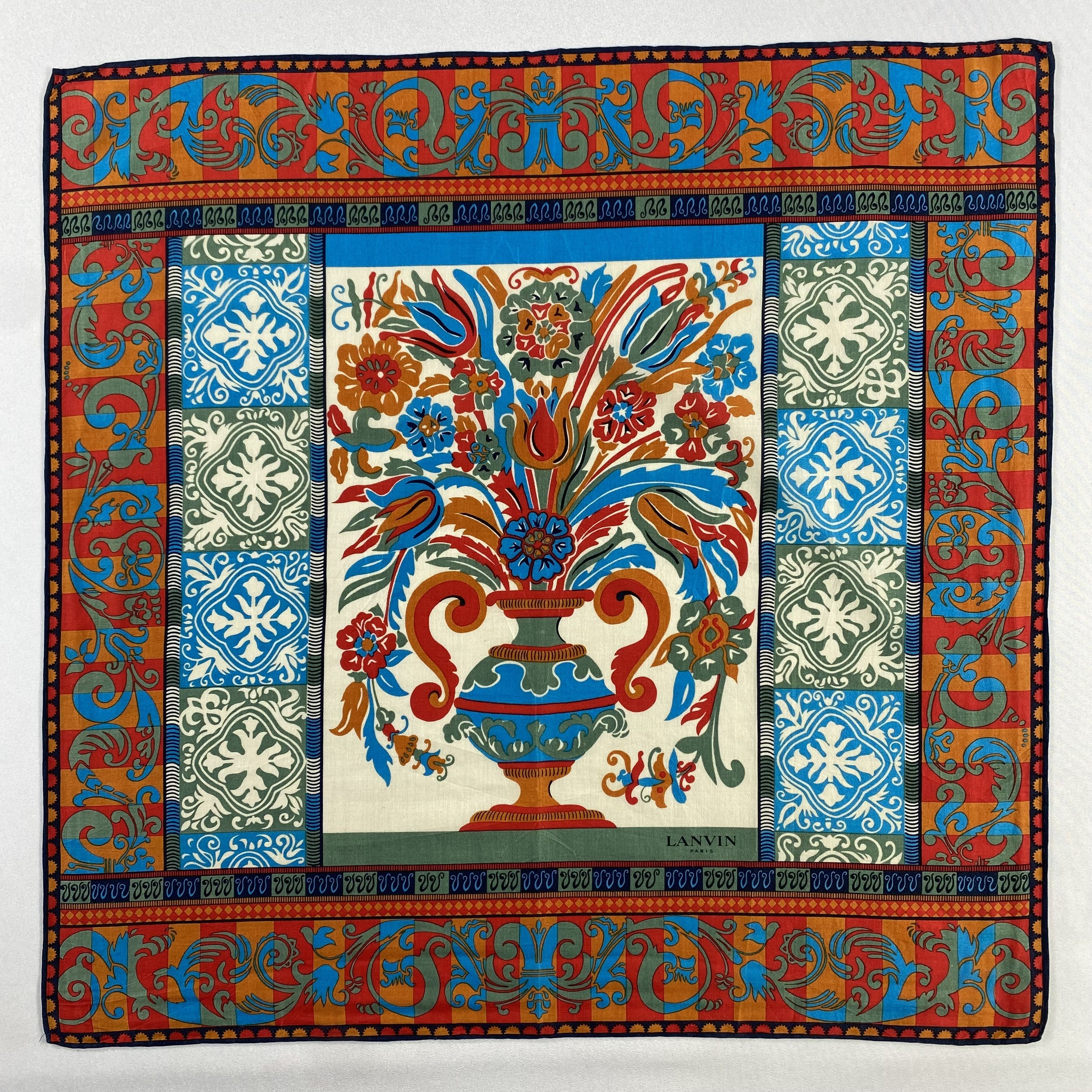 Lanvin × Vintage Lanvin Handkerchief / Neckerchief / Bandana-P1059 Size ONE SIZE - 1 Thumbnail