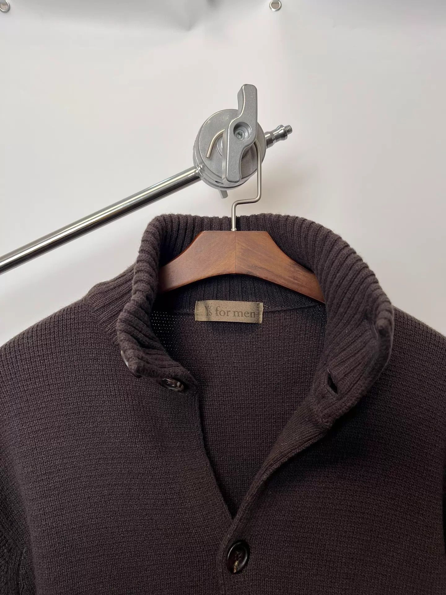 Yohji Yamamoto Yohji Yamamoto YS Man Wool-Blend Knit Cardigan Size US L / EU 52-54 / 3 - 3 Thumbnail