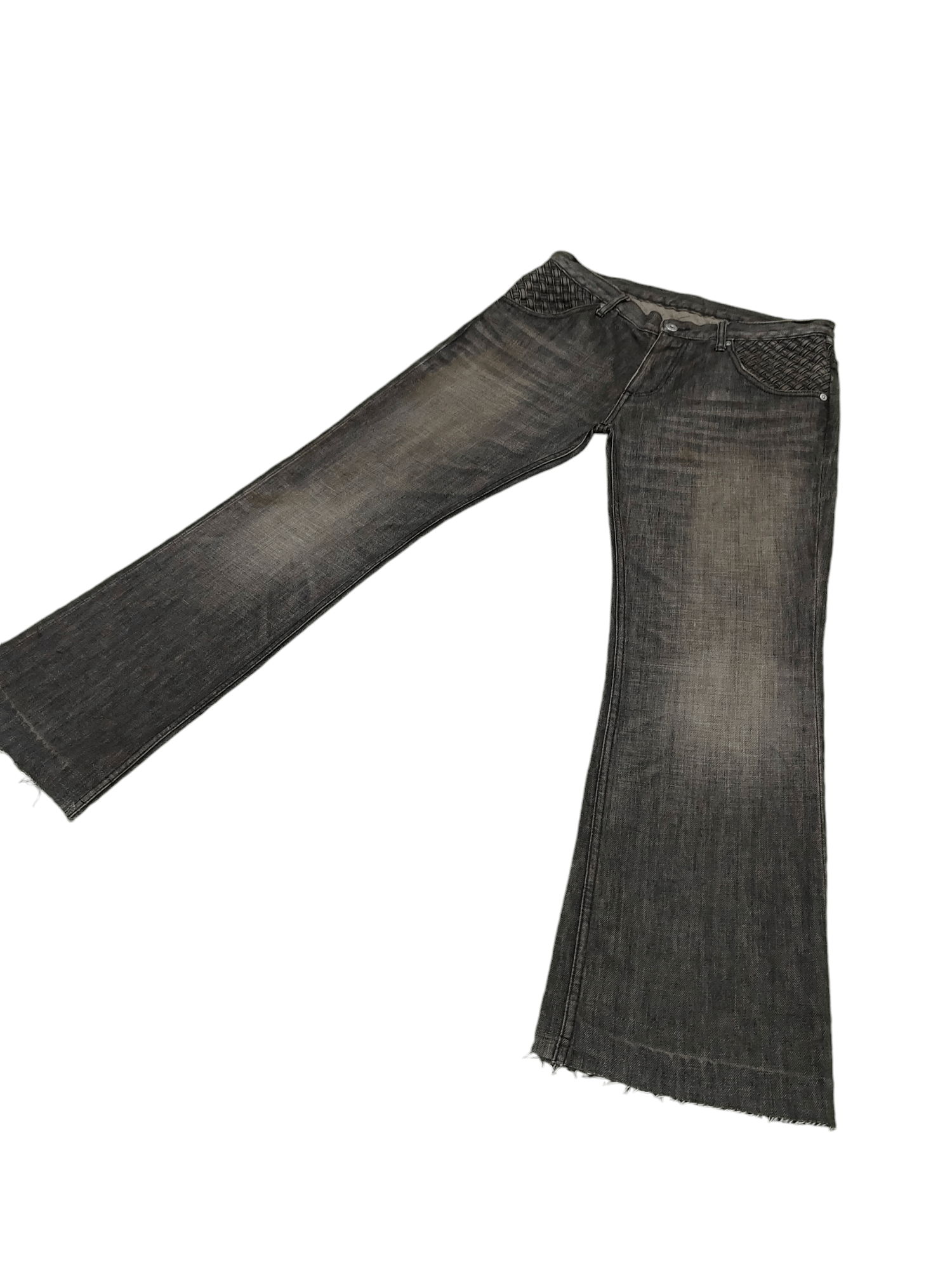 Flare Jeans Men Tenoras Woven Distress Faded Bootcut Y2k