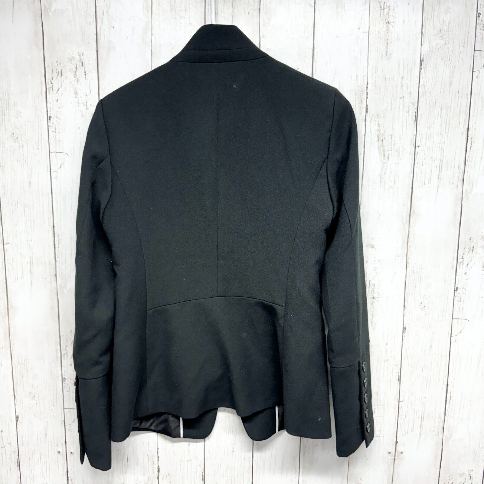 Loft Ann Taylor Loft 0 Single Button Blazer Long Sleeve Black Size XS / US 0-2 / IT 36-38 - 4 Thumbnail