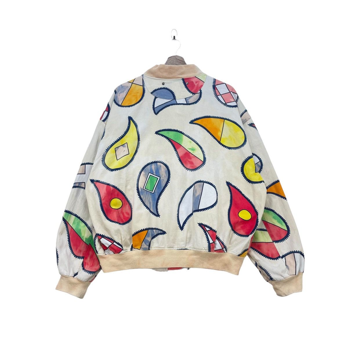 Jean Charles De Castelbajac × Vintage 💥Vtg Castelbajec Euro Paisley Nation Flag Bomber Jacket Size US XL / EU 56 / 4 - 2 Thumbnail