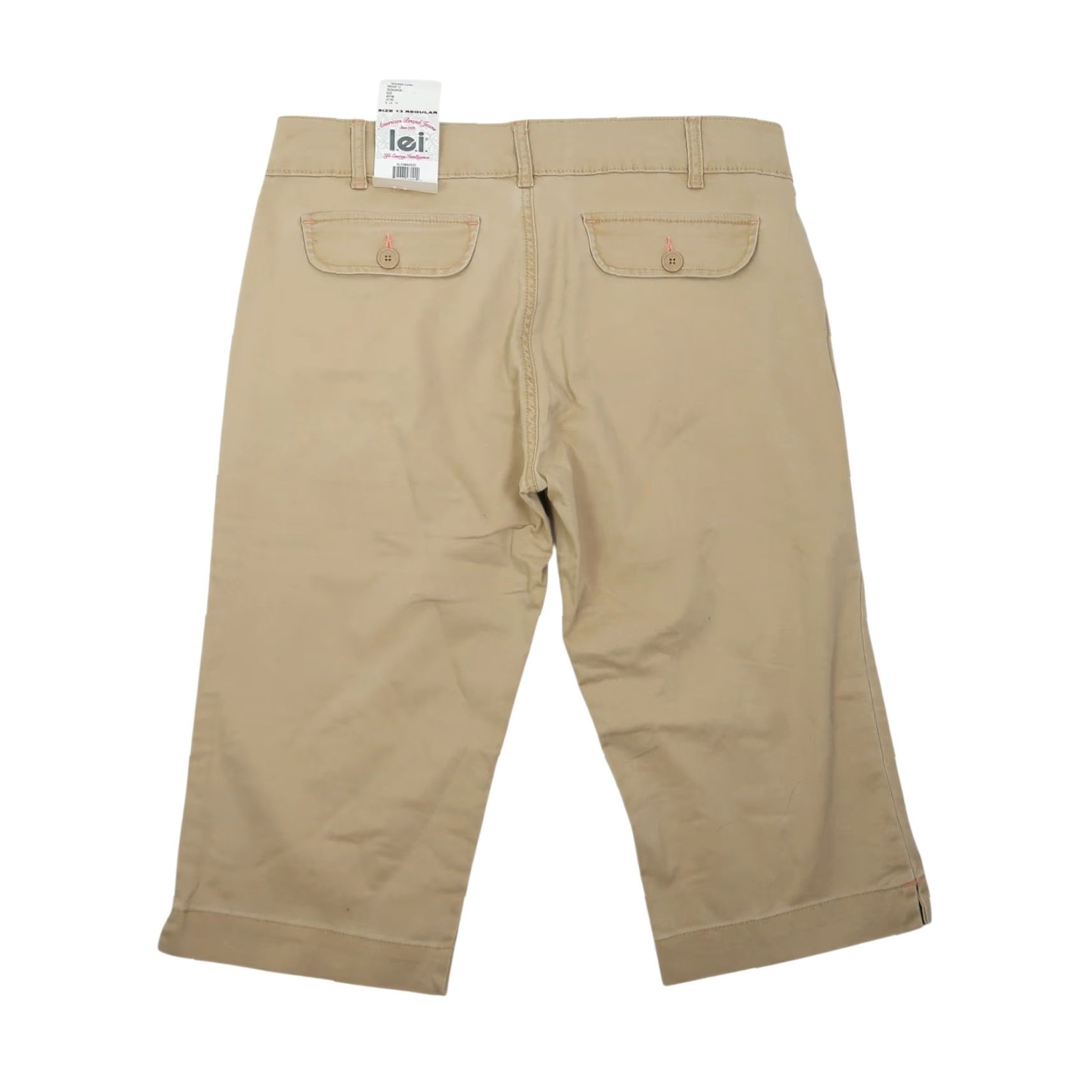 L.E.I. VINTAGE L.E.I. Khaki Tan Mid Rise Trouser Capri Pants 13 NWT Women Shorts? Wait Size 34" / US 12 / IT 48 - 3 Thumbnail