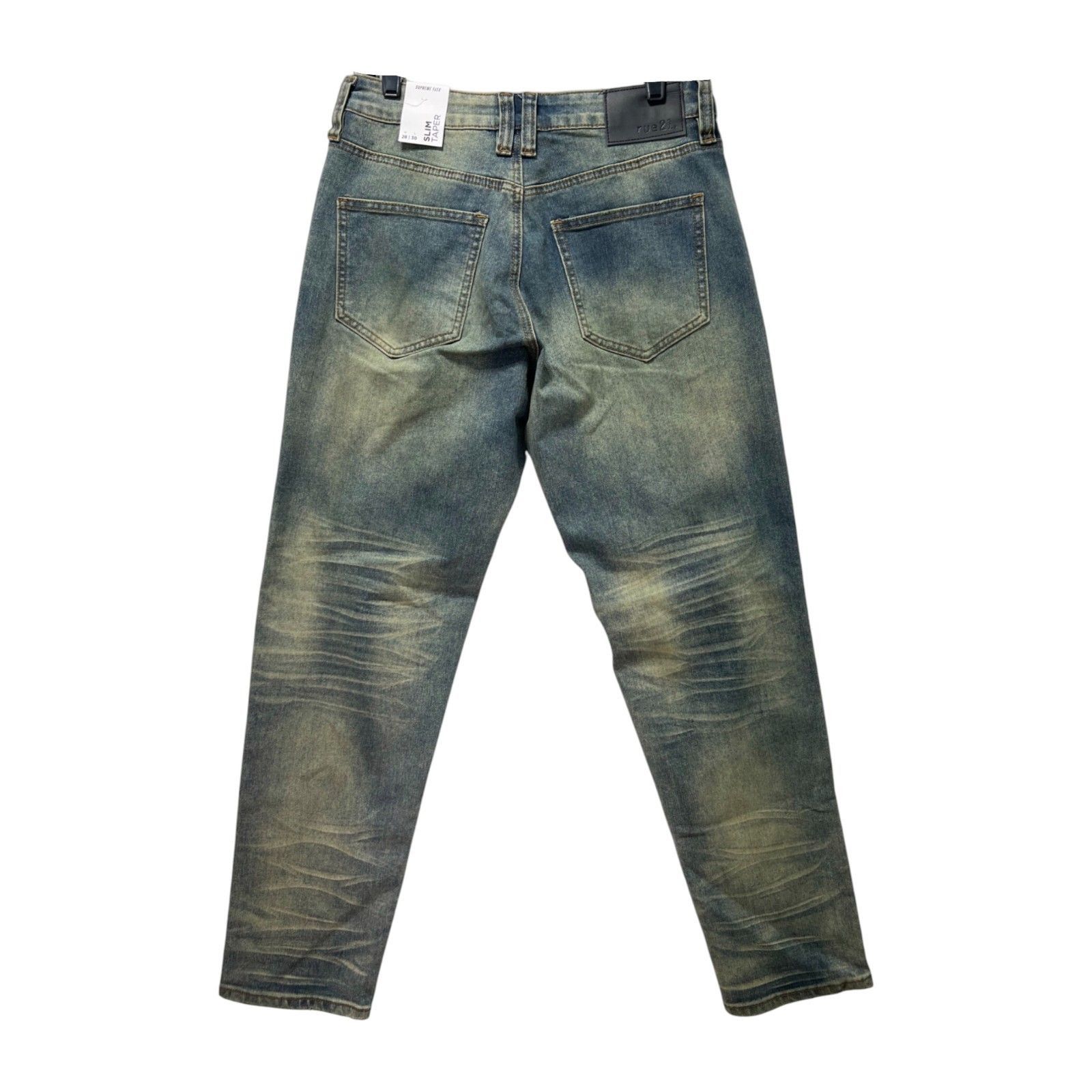 rue21 Rue 21 - Men's Supreme Flex Slim Taper Jeans Distressed - Bl Size US 28 / EU 44 - 2 Thumbnail