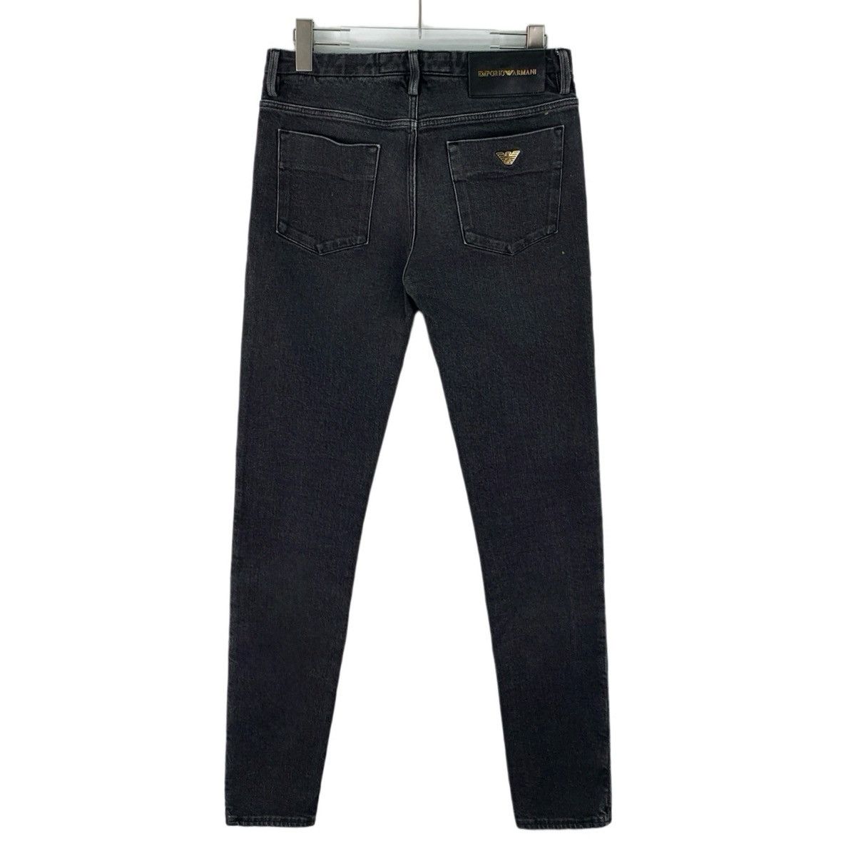 Armani Armani Black Casual Denim Pants With Pocket Logo K26WX Size 29" - 2 Thumbnail