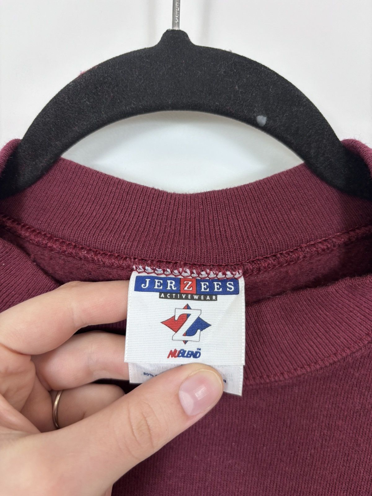 Jerzees Vintage 1990s Jerzees Blank Sweatshirt Crewneck Made In USA Size US L / EU 52-54 / 3 - 10 Thumbnail