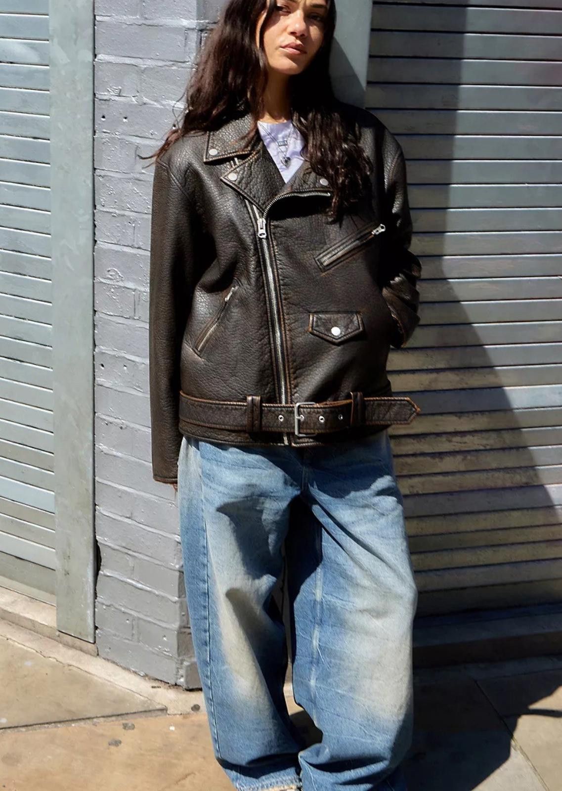 Bdg BDG Oversized Faux Leather Biker Jacket BRAND new SIZE S/8 Size S / US 4 / IT 40 - 1 Thumbnail