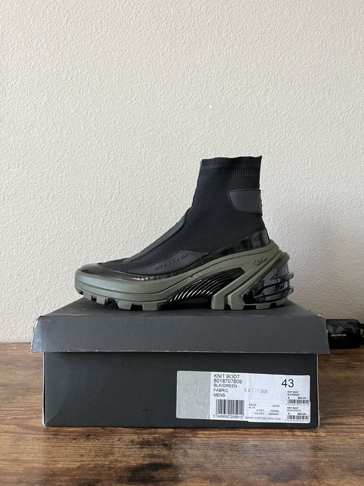 1017 ALYX 9SM Alyx Knit Boot Black/Khaki Size US 10 / EU 43 - 1 Thumbnail