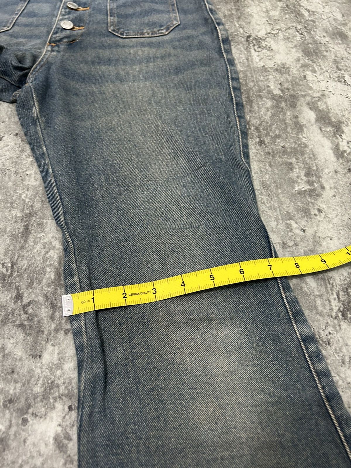 If Six Was Nine × Japanese Brand × Le Grande Bleu (L.G.B.) Vintage Jouer aux echecs Flare Jeans Size US 27 - 17 Thumbnail