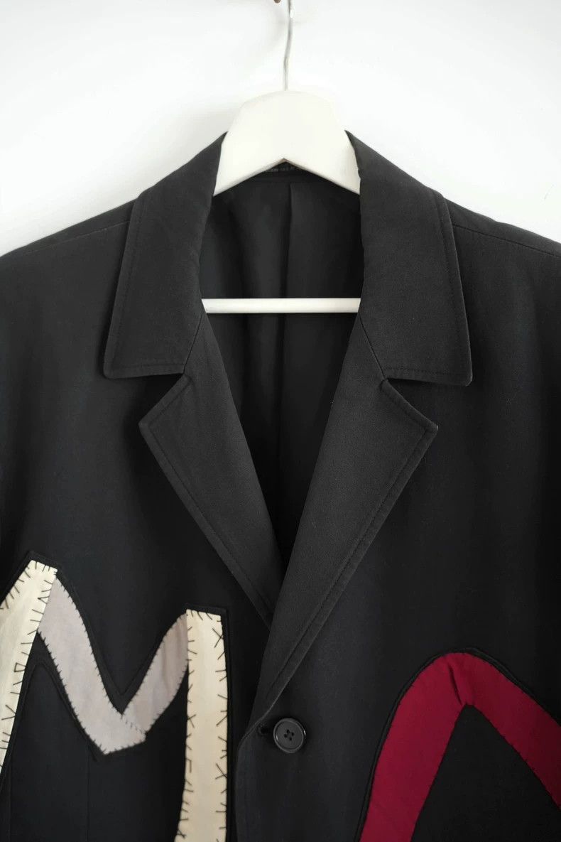 Yohji Yamamoto Yohji Yamamoto Yohji Yamamoto Black Blazer with Letter Pat Size US M / EU 48-50 / 2 - 3 Thumbnail