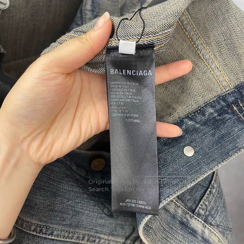 Balenciaga Balenciaga Washed Distressed Graffiti Denim Jacket Size US S / EU 44-46 / 1 - 4 Thumbnail
