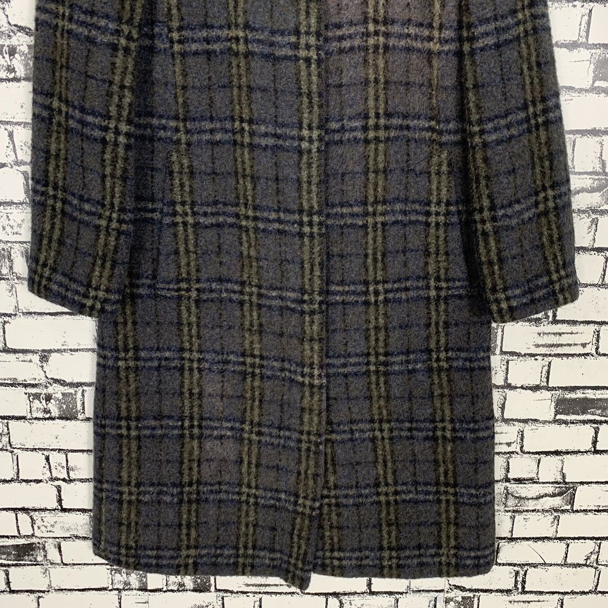 Burberry × Vintage Luxury Brand Burberry London Checkerboard Wool Long Jacket Size S / US 4 / IT 40 - 6 Thumbnail