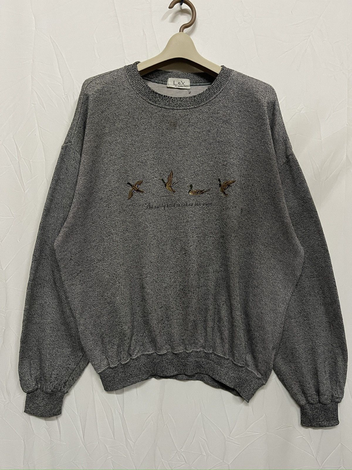 Japanese Brand × Vintage Vintage Lex By Amasa Embroidery Duck Crewneck Sweater Size US L / EU 52-54 / 3 - 1 Thumbnail