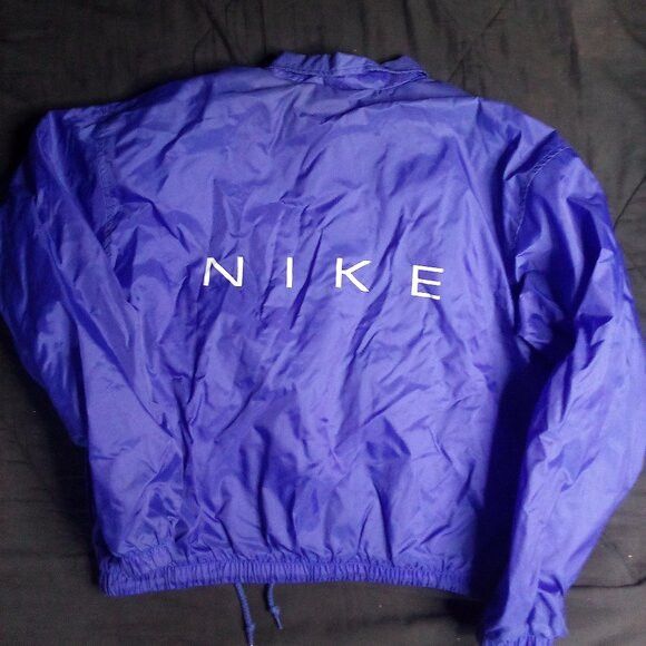 Nike Vintage 90s Nike Snap Windbreaker Back Logo Spell Out Hit Size S / US 4 / IT 40 - 1 Thumbnail