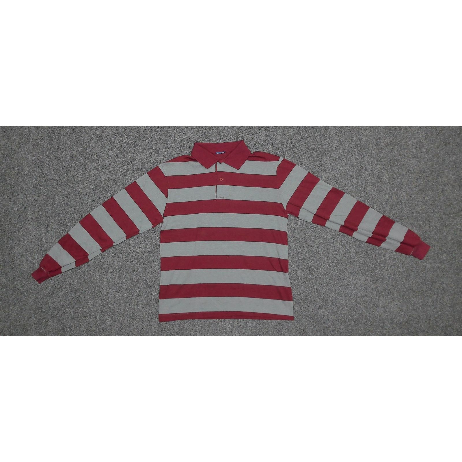 Vintage Vintage 1970s Single Stitch Striped Long Sleeve Polo Shirt Size S / US 4 / IT 40 - 5 Thumbnail